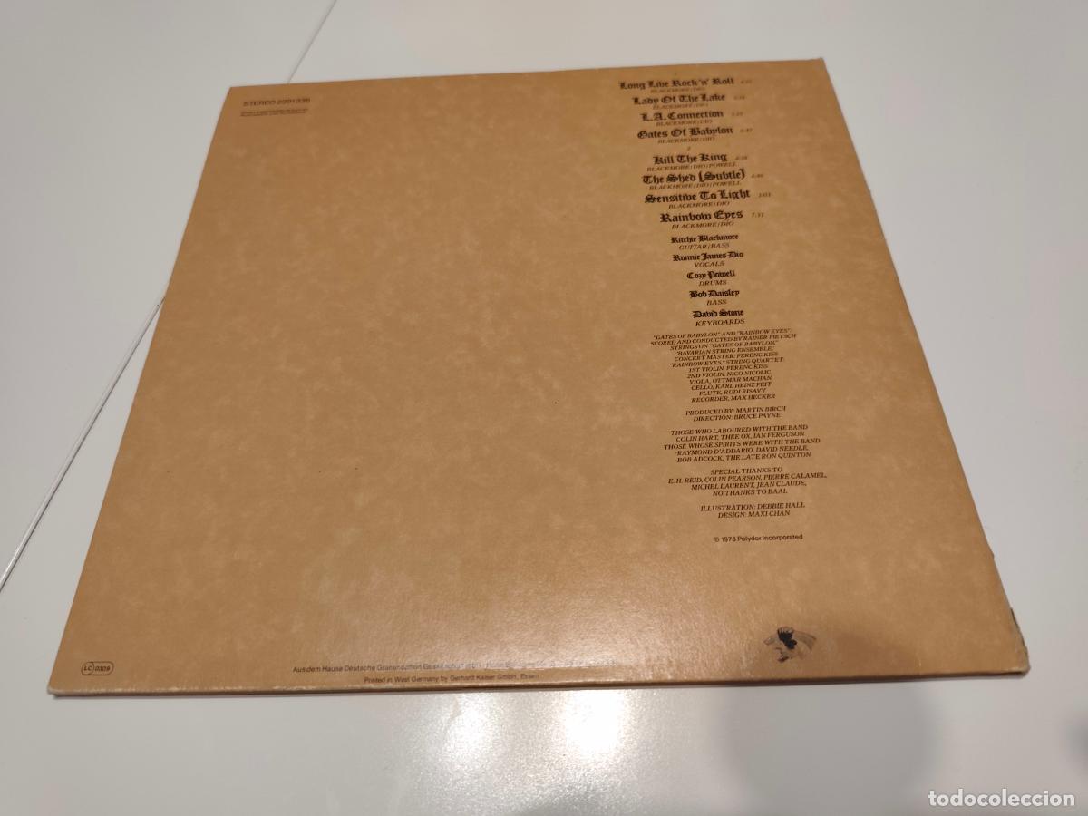 Discos de vinilo: Rainbow &ndash; Long Live Rock N Roll- LP disco vinilo - Foto 8