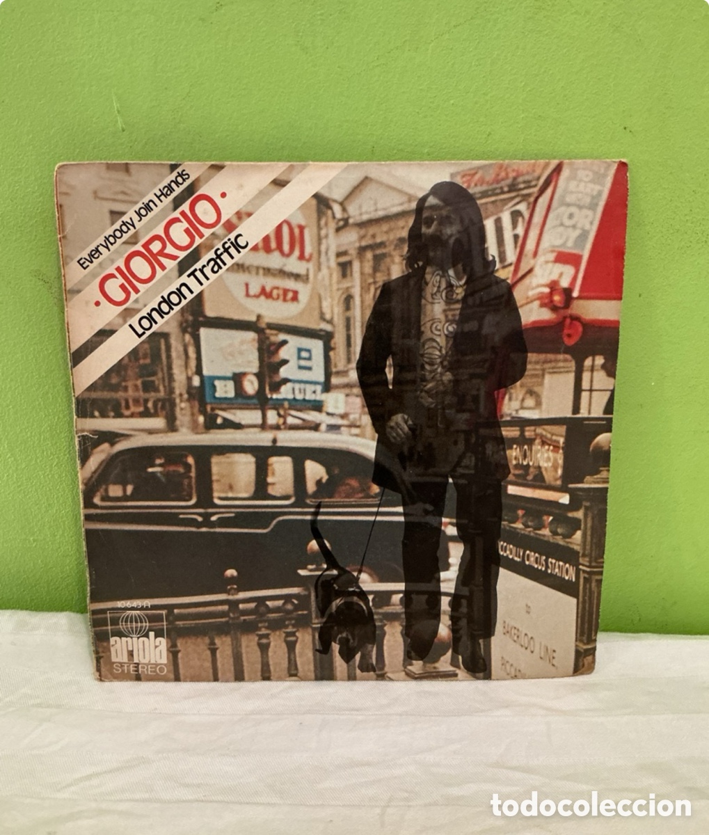 Disques de vinyle: Giorgio Moroder &ndash; Everybody Join Hands / London Traffic &ndash; Single 1972