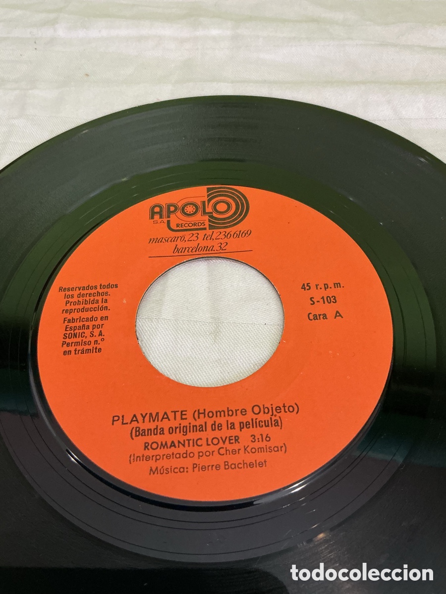 Discos de vinilo: Pierre Bachelet &ndash; Playmate (Hombre objeto) &ndash; Single BSO 1978 - Foto 4