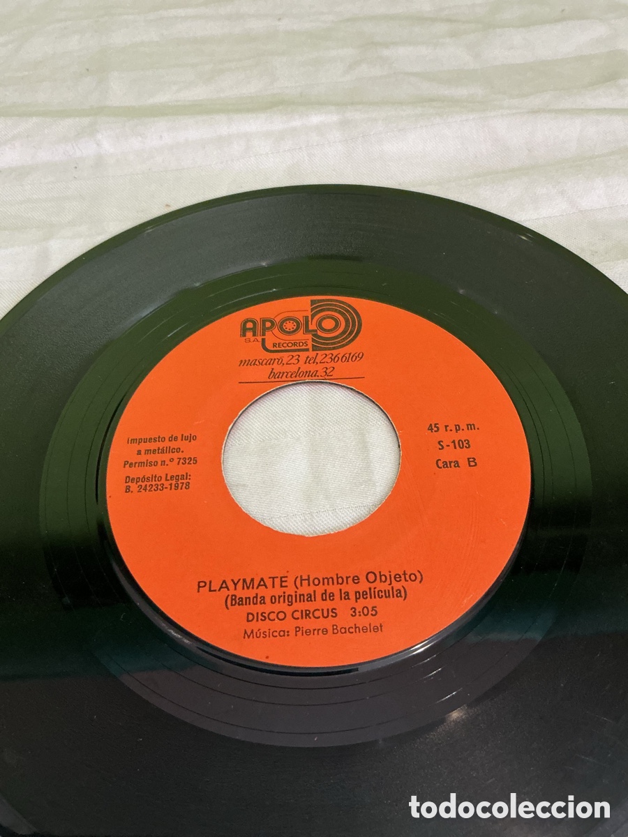 Discos de vinilo: Pierre Bachelet &ndash; Playmate (Hombre objeto) &ndash; Single BSO 1978 - Foto 5