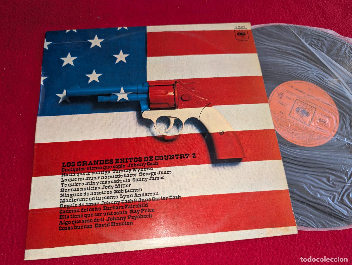 Discos de vinilo: LOS GRANDES EXITOS DE COUNTRY 2 LP 1973 SPAIN Johnny Cash+Miller+Houston+Wynette+Luman++