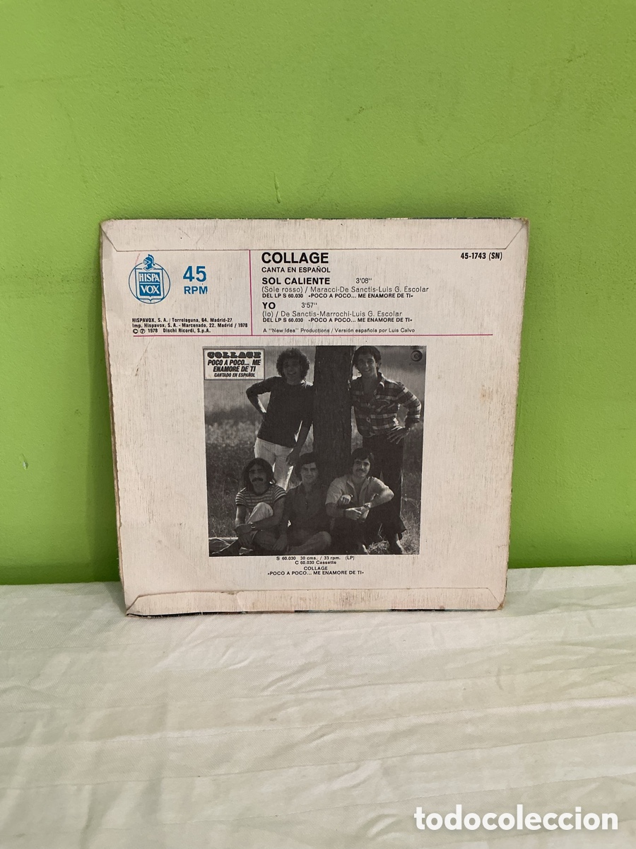Discos de vinilo: Collage &ndash; Sol caliente &ndash; Canta en espa&ntilde;ol &ndash; Single 1978 - Foto 7