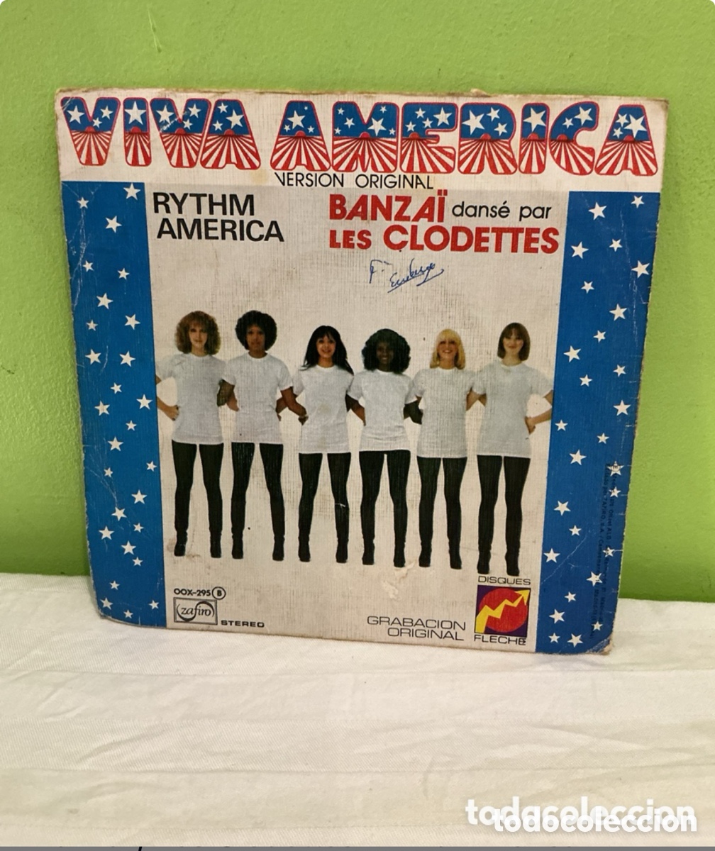 Vinyl-Schallplatten: Banza&iuml; / Les Clodettes &ndash; Viva America &ndash; Single vinilo 1976
