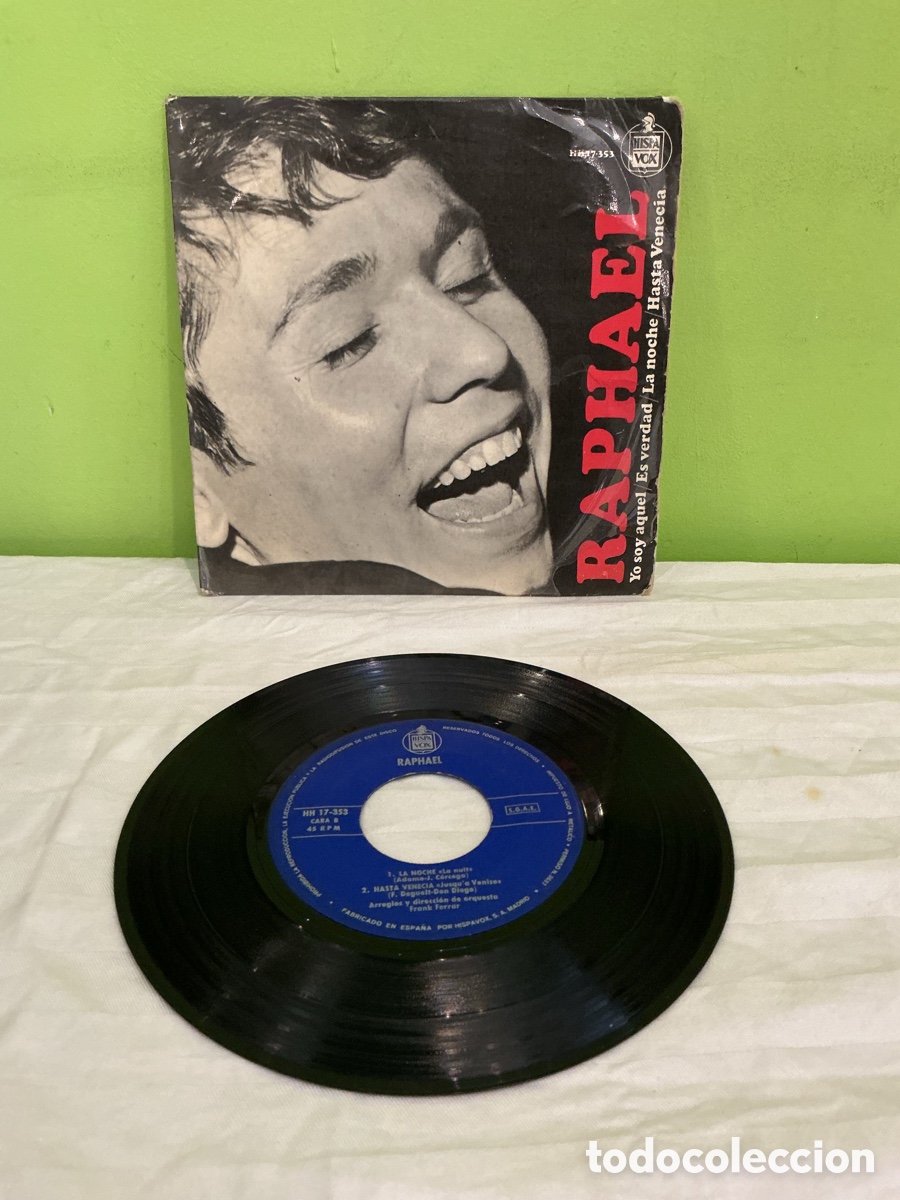 Discos de vinilo: Raphael &ndash; Yo soy aquel &ndash; EP espa&ntilde;ol 1966 - Foto 3