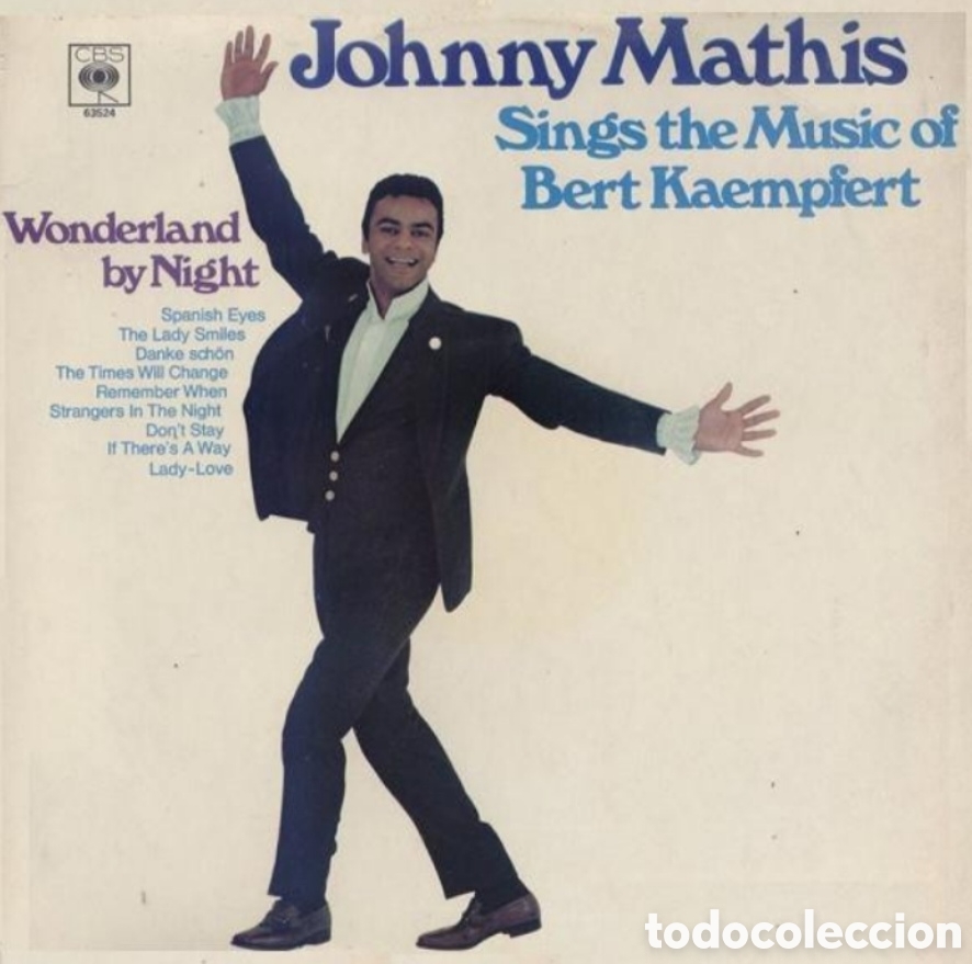 Discos de vinilo: LP JOHNNY MATHIS - Sings the Music of Bert Kaempfert - CBS 1969 - S 63524 (EX/NM)