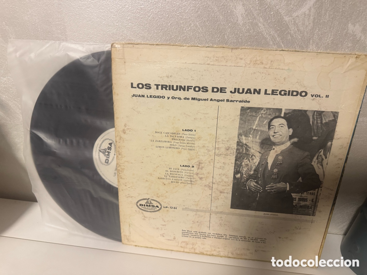Discos de vinilo: Juan Legido - Los triunfos de.. Vol 2 - Foto 2