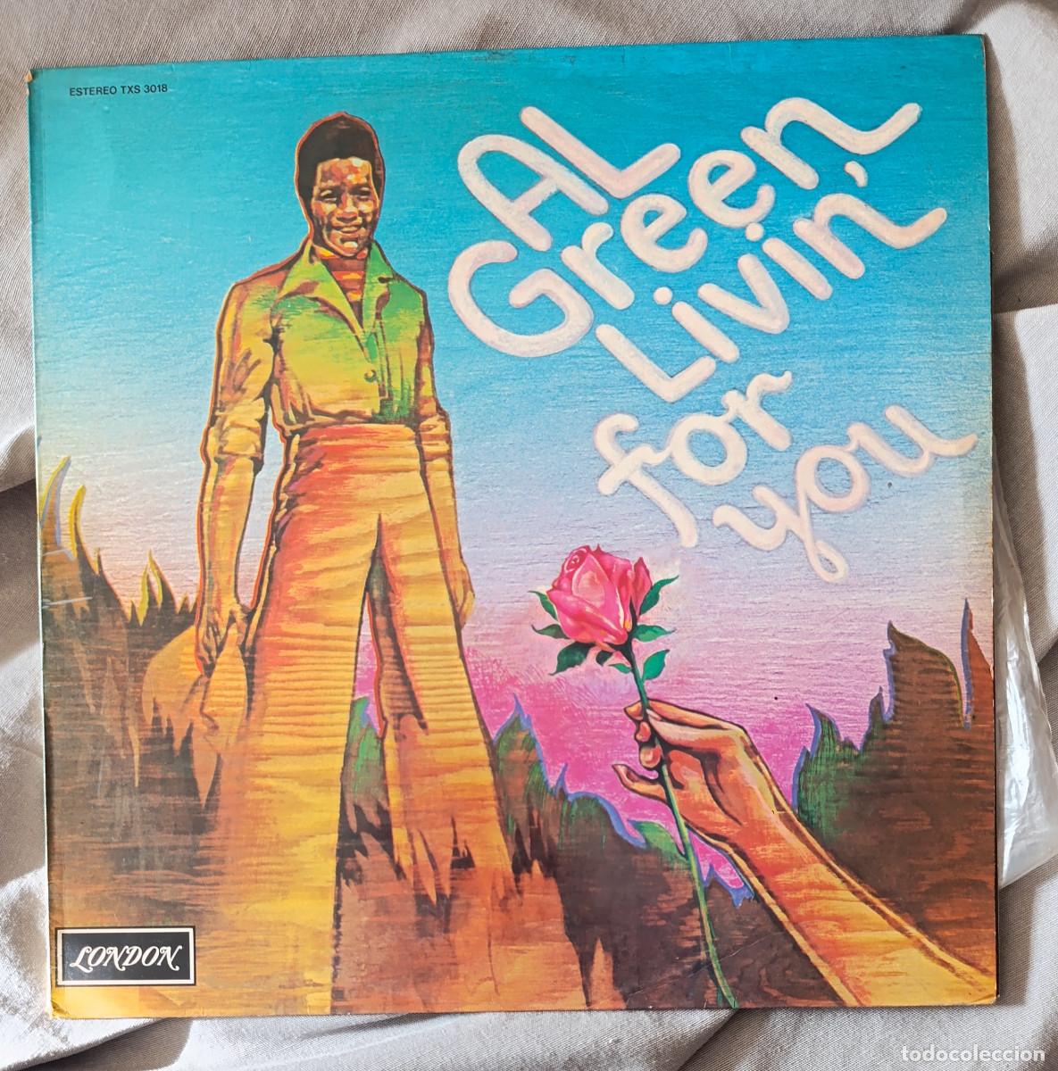 Vinyl-Schallplatten: AL GREEN - LIVIN' FOR YOU. LP edici&oacute;n espa&ntilde;ola 1974 + cat&aacute;logo.