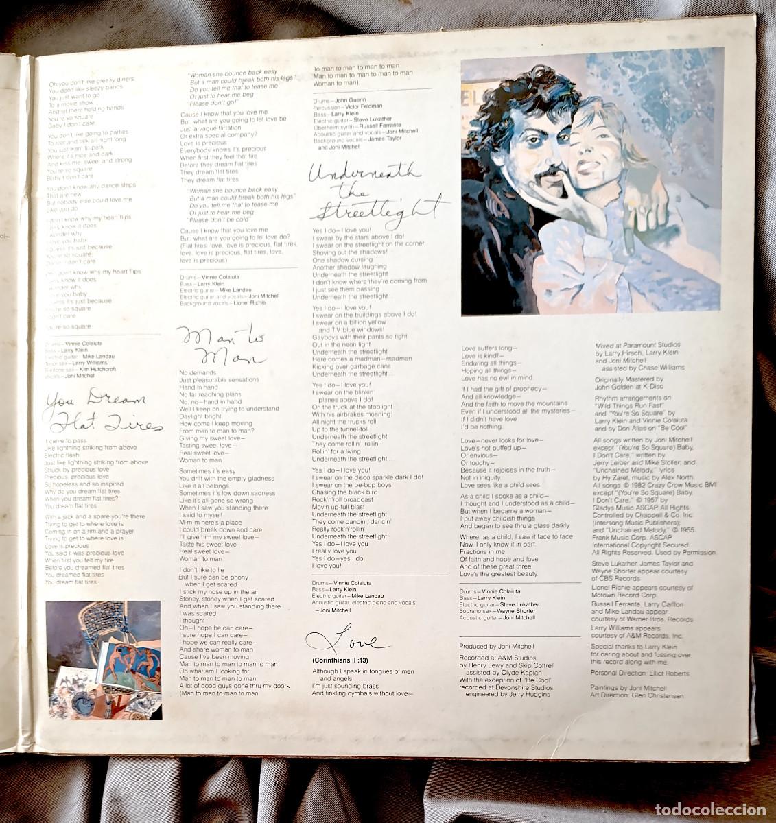 Discos de vinilo: JONI MITCHELL - WILD THINGS RUN FAST. LP ed. espa&ntilde;ola 1982 - Foto 3