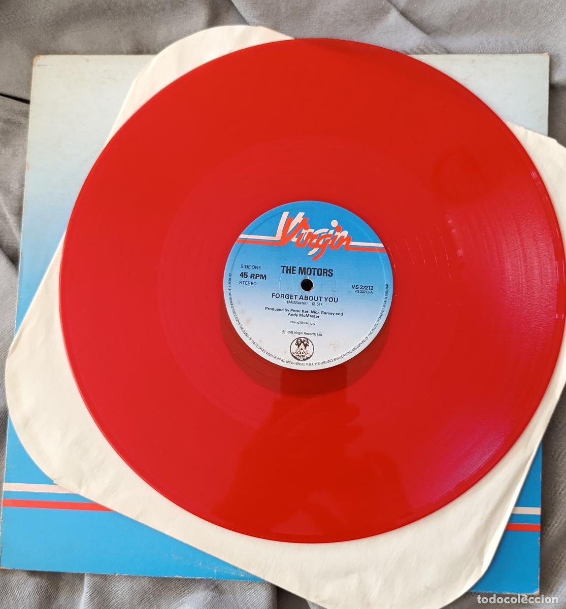 Discos de vinilo: THE MOTORS - FORGET ABOUT YOU. Maxi EP vinilo rojo. Ed. UK 1978.