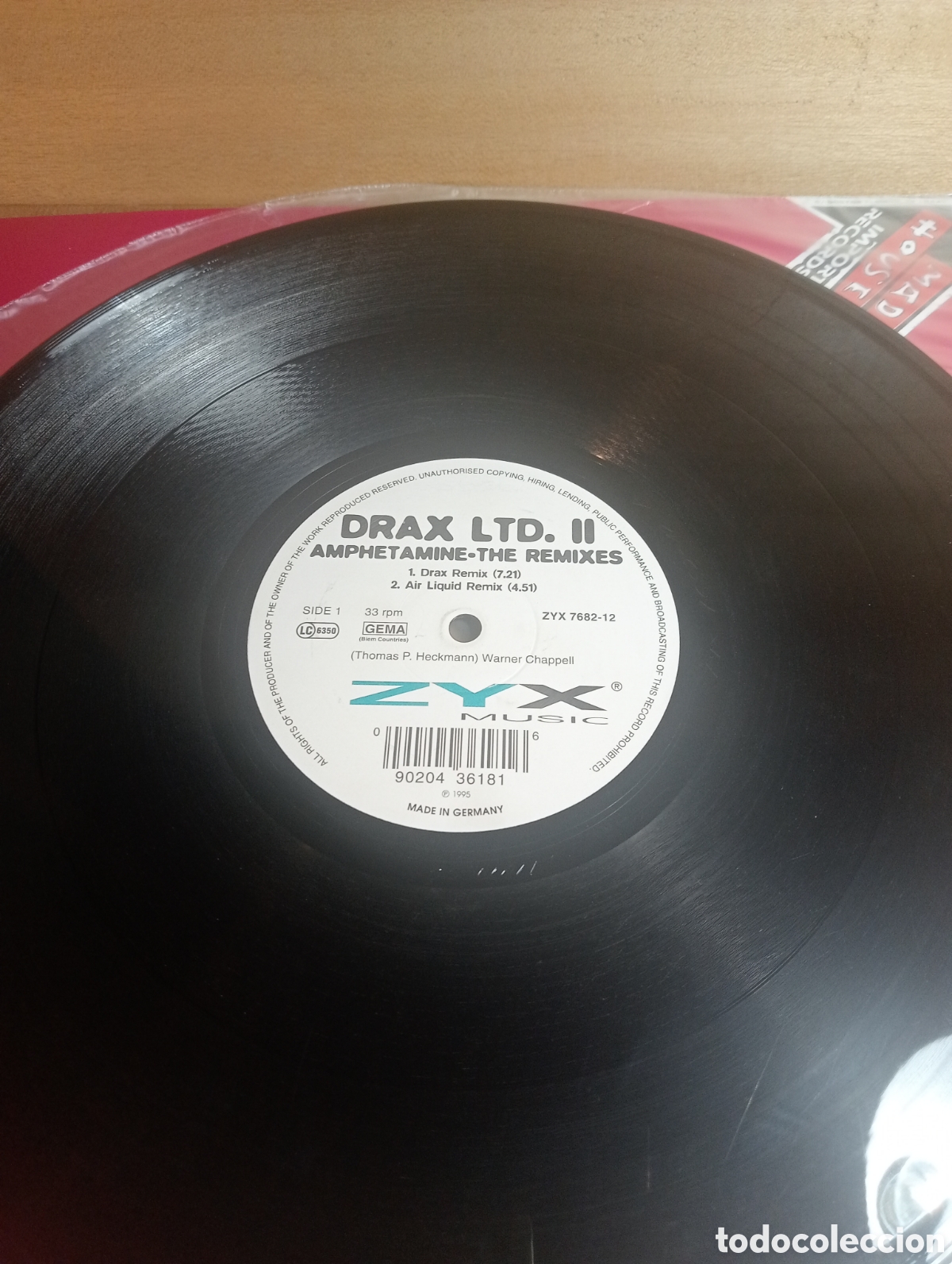 Discos de vinilo: Drax LTD. II. Amphetamine - The Remixes. - Foto 2