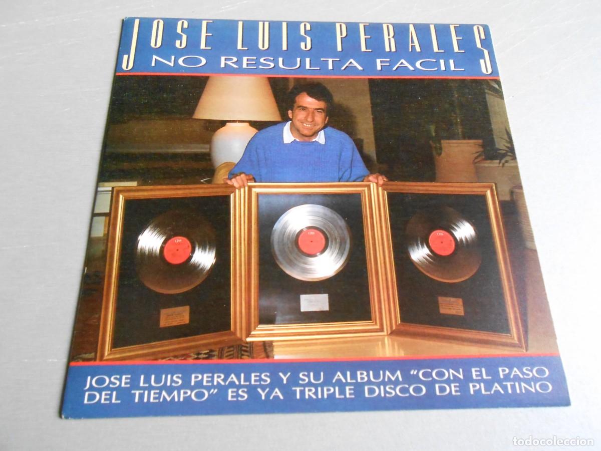 Discos de vinilo: JOSE LUIS PERALES, SG, NO RESULTA FACIL, A&Ntilde;O 1987, CBS, ARI 2030 PROMOCIONAL