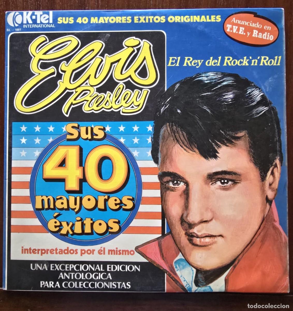 Discos de vinilo: 2 Discos LP.Elvis Presley.Sus 40 Mayores Exitos.1977