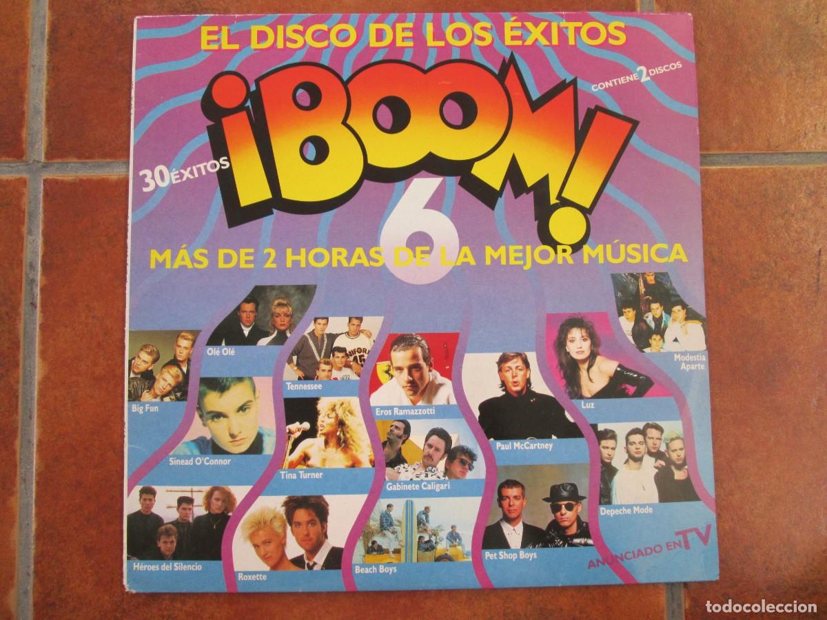 Discos de vinilo: BOOM 6! EL DISCO DE LOS &Eacute;XITOS - Doble LP, ed espa&ntilde;ola 12&rdquo; 1990. Muy buen estado (VG+)