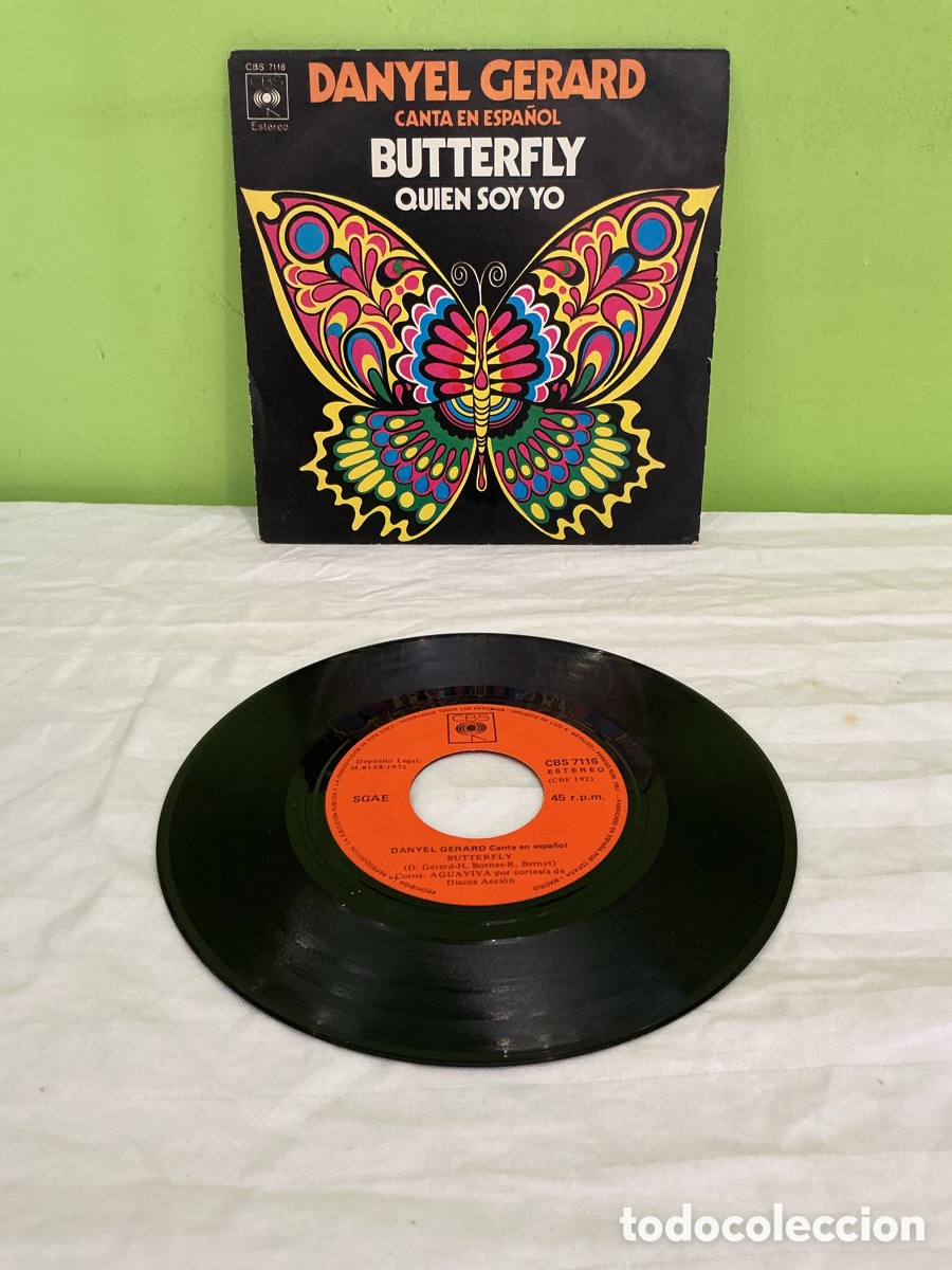 Discos de vinilo: Danyel G&eacute;rard &ndash; Butterfly &ndash; Single espa&ntilde;ol 1971 - Foto 3