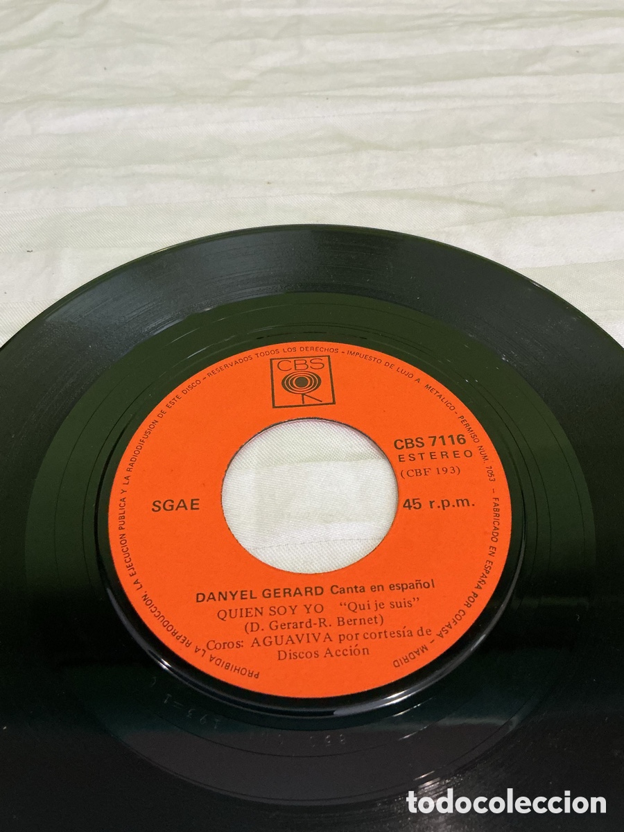 Discos de vinilo: Danyel G&eacute;rard &ndash; Butterfly &ndash; Single espa&ntilde;ol 1971 - Foto 5