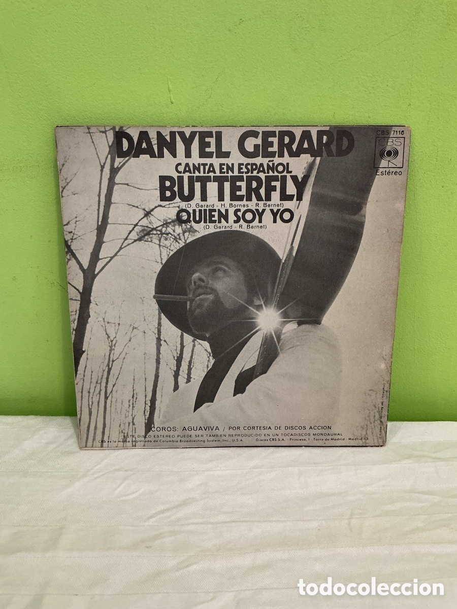 Discos de vinilo: Danyel G&eacute;rard &ndash; Butterfly &ndash; Single espa&ntilde;ol 1971 - Foto 7