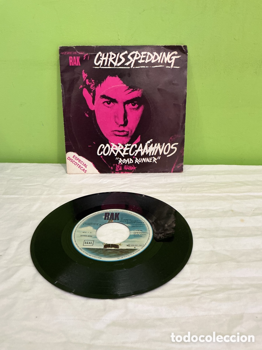 Discos de vinilo: Chris Spedding &ndash; Correcaminos &ndash; Single 1978 - Foto 3