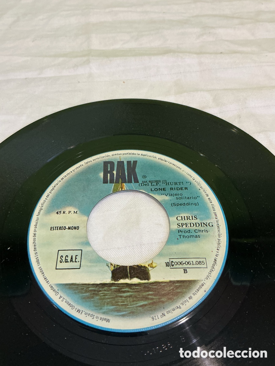 Discos de vinilo: Chris Spedding &ndash; Correcaminos &ndash; Single 1978 - Foto 5