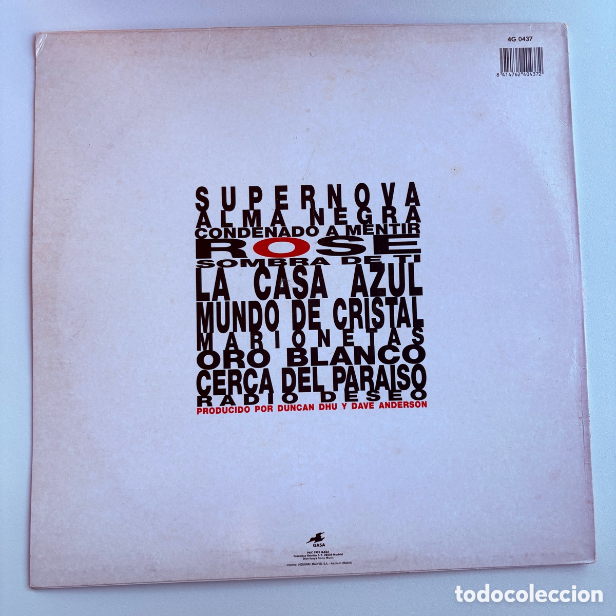 Discos de vinilo: Lp duncan dhu supernova de 1991 - Foto 2
