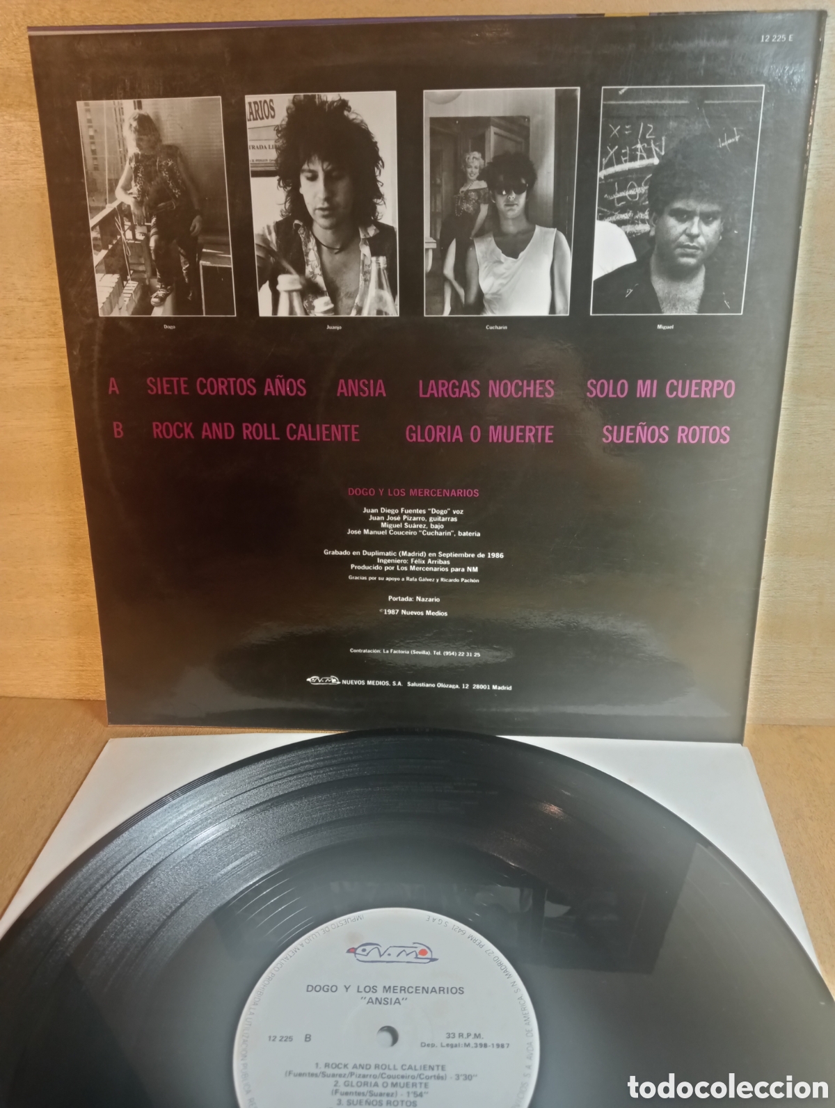 Discos de vinilo: Dogo y Los Mercenarios. Ansia. - Foto 2