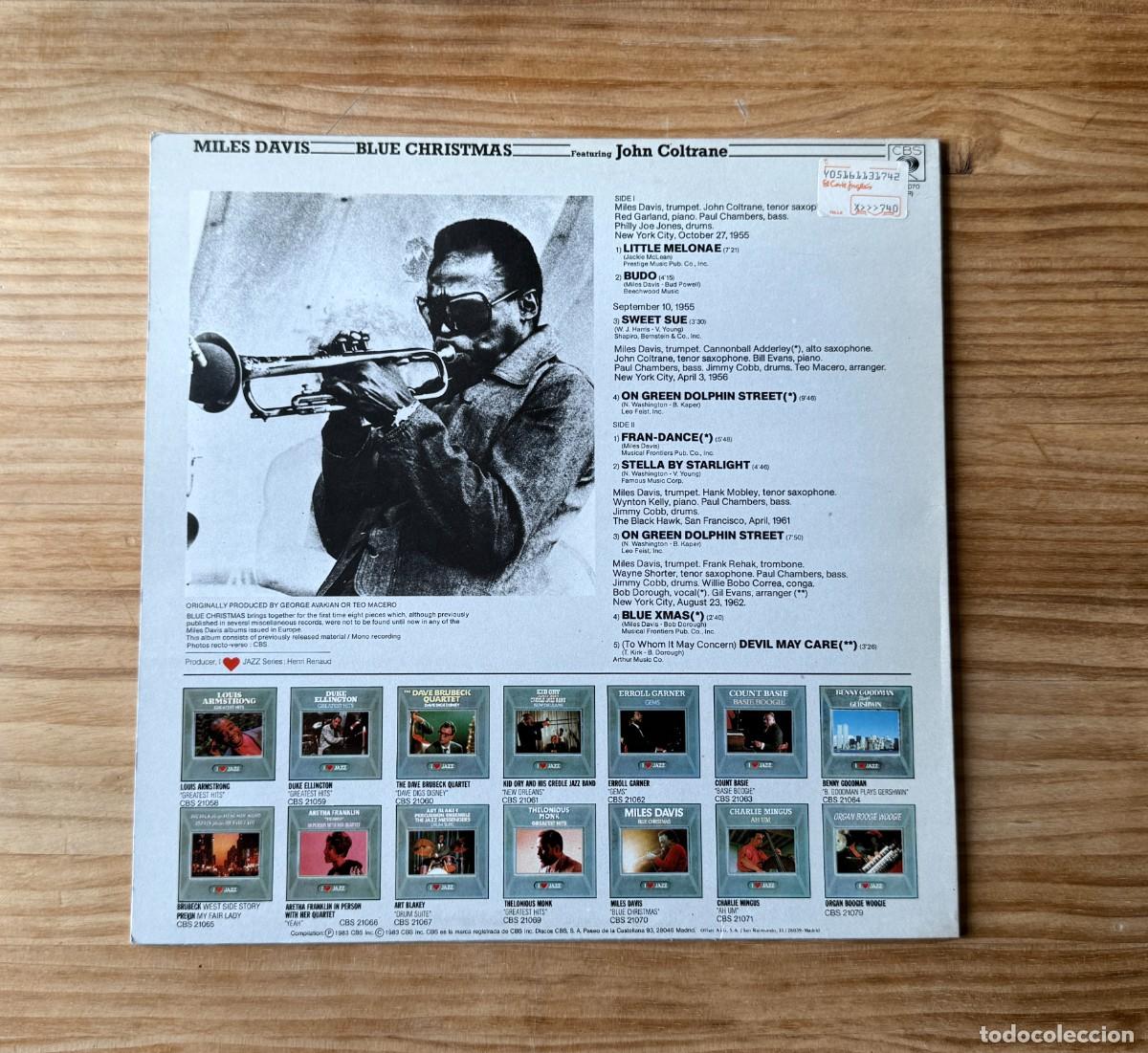 Discos de vinilo: Miles Davis &ndash; Blue Christmas. Spain 1985 - Foto 2