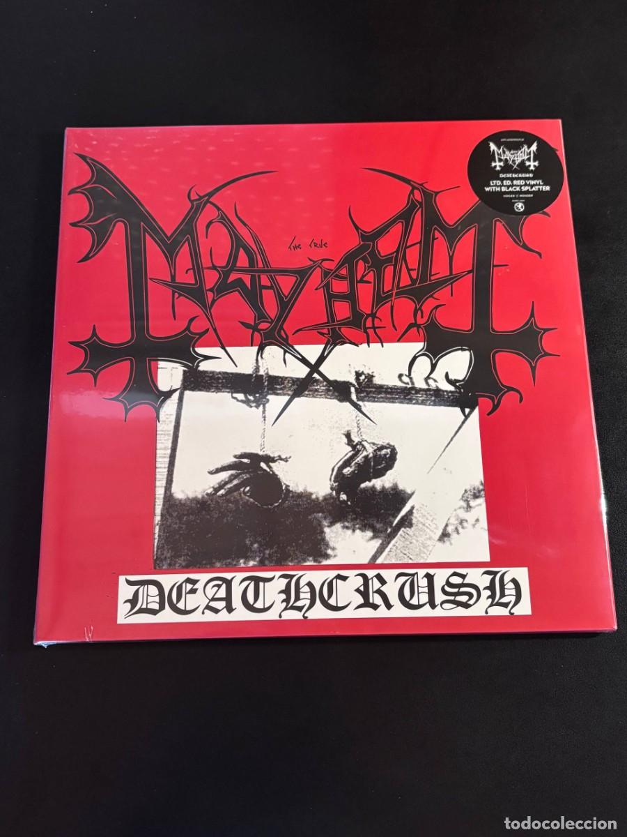 Discos de vinilo: Mayhem Deathcrush Disco de vinilo splatter Edici&oacute;n noruega LP 12&rdquo; black metal