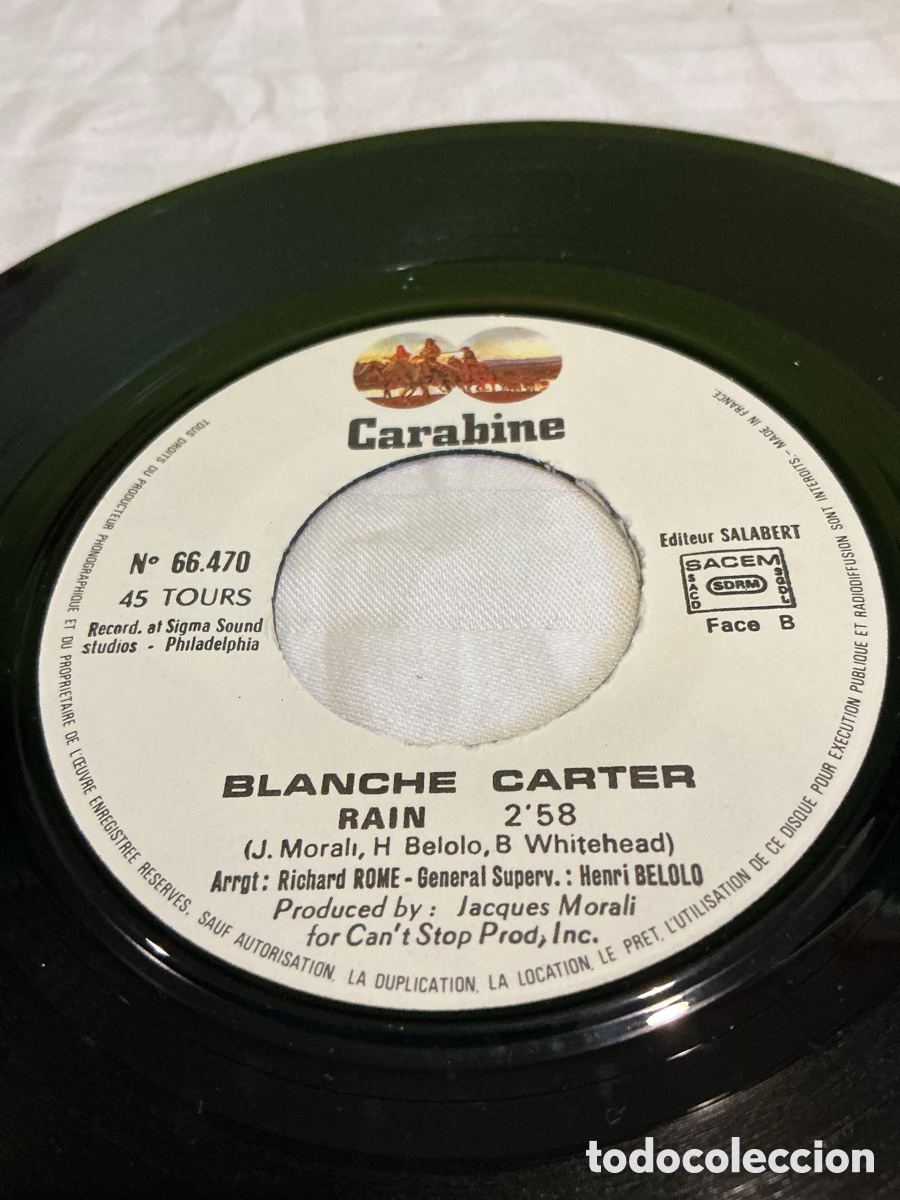 Discos de vinilo: Blanche Carter &ndash; My Man &ndash; Single 1975 - Foto 5