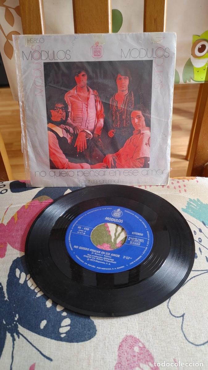 Discos de vinilo: MODULOS-SINGLE NO QUIERO PENSAR EN ESE AMOR - Foto 1