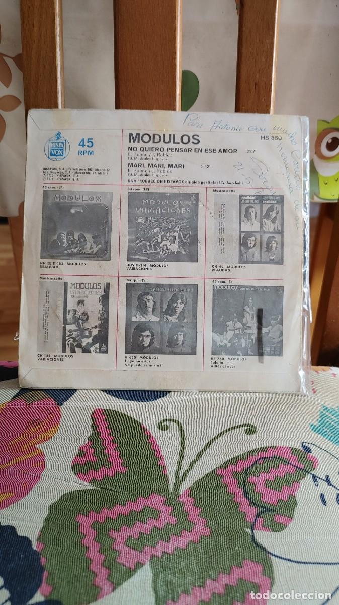 Discos de vinilo: MODULOS-SINGLE NO QUIERO PENSAR EN ESE AMOR - Foto 2