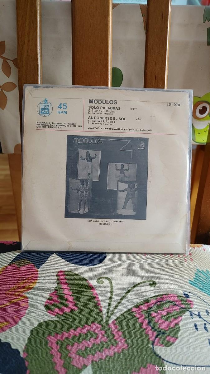 Discos de vinilo: MODULOS-SINGLE SOLO PALABRAS - Foto 2