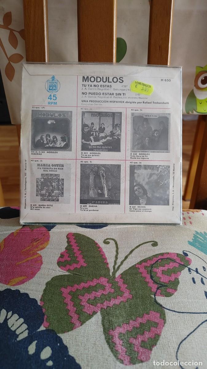 Discos de vinilo: MODULOS-SINGLE TU YA NO ESTAS - Foto 2