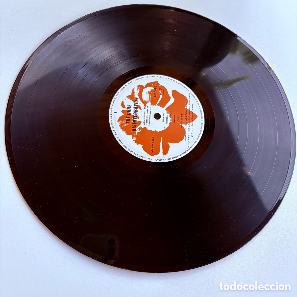 Discos de vinilo: Lp the cure disintegration edici&oacute;n espa&ntilde;ola de 1989 - Foto 5