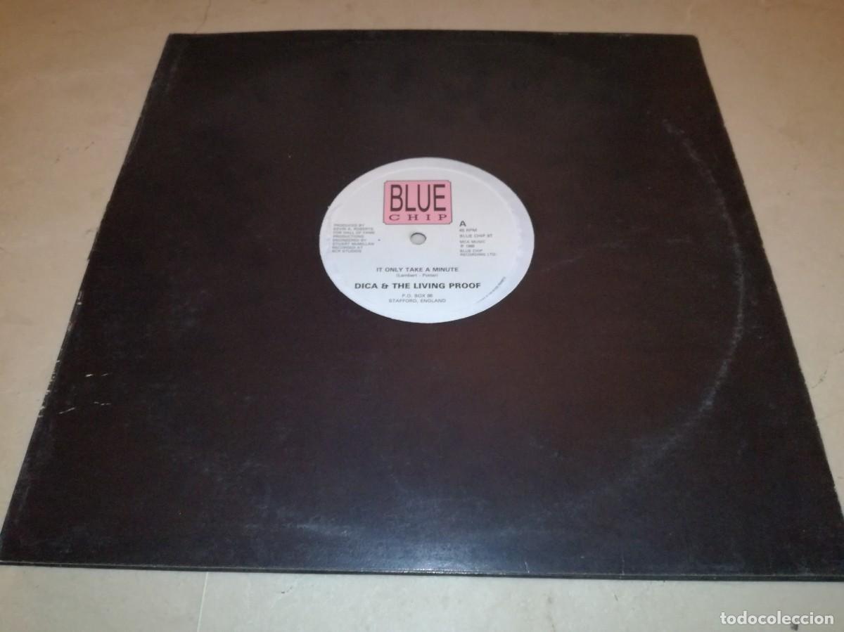 Discos de vinilo: DICA & THE LIVING PROOF-IT ONLY TAKE A MINUTE-ORIGINAL 1988-VINILO EN BUEN ESTADO