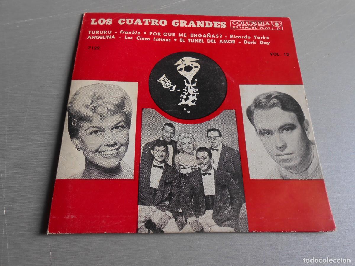 Discos de vinilo: LOS CUATRO GRANDES VOL.12, EP, FRANKIE - TURURU + 3, COLUMBIA 7122 INDUSTRIA ARGENTINA