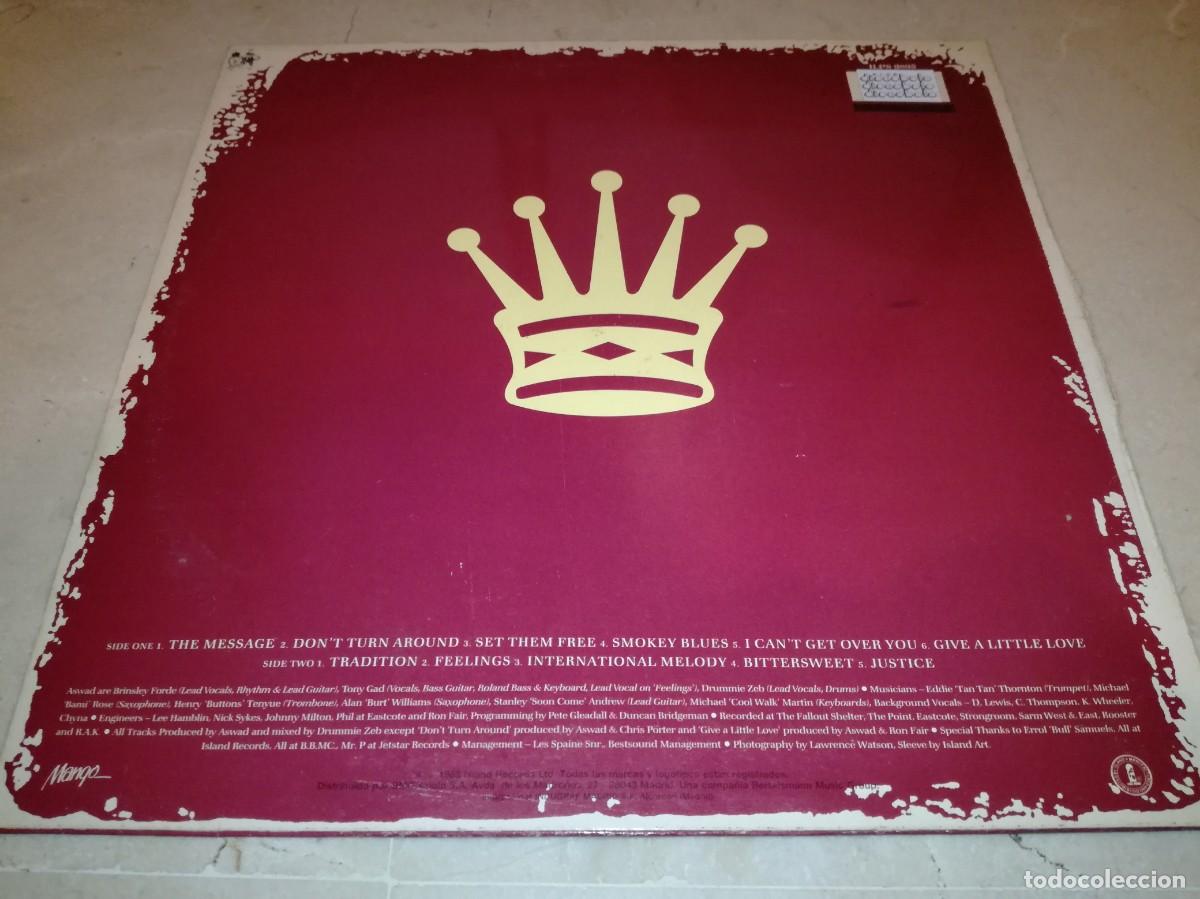 Discos de vinilo: ASWAD-DISTANT THUNDER-ORIGINAL ESPA&Ntilde;OL 1988 - Foto 2