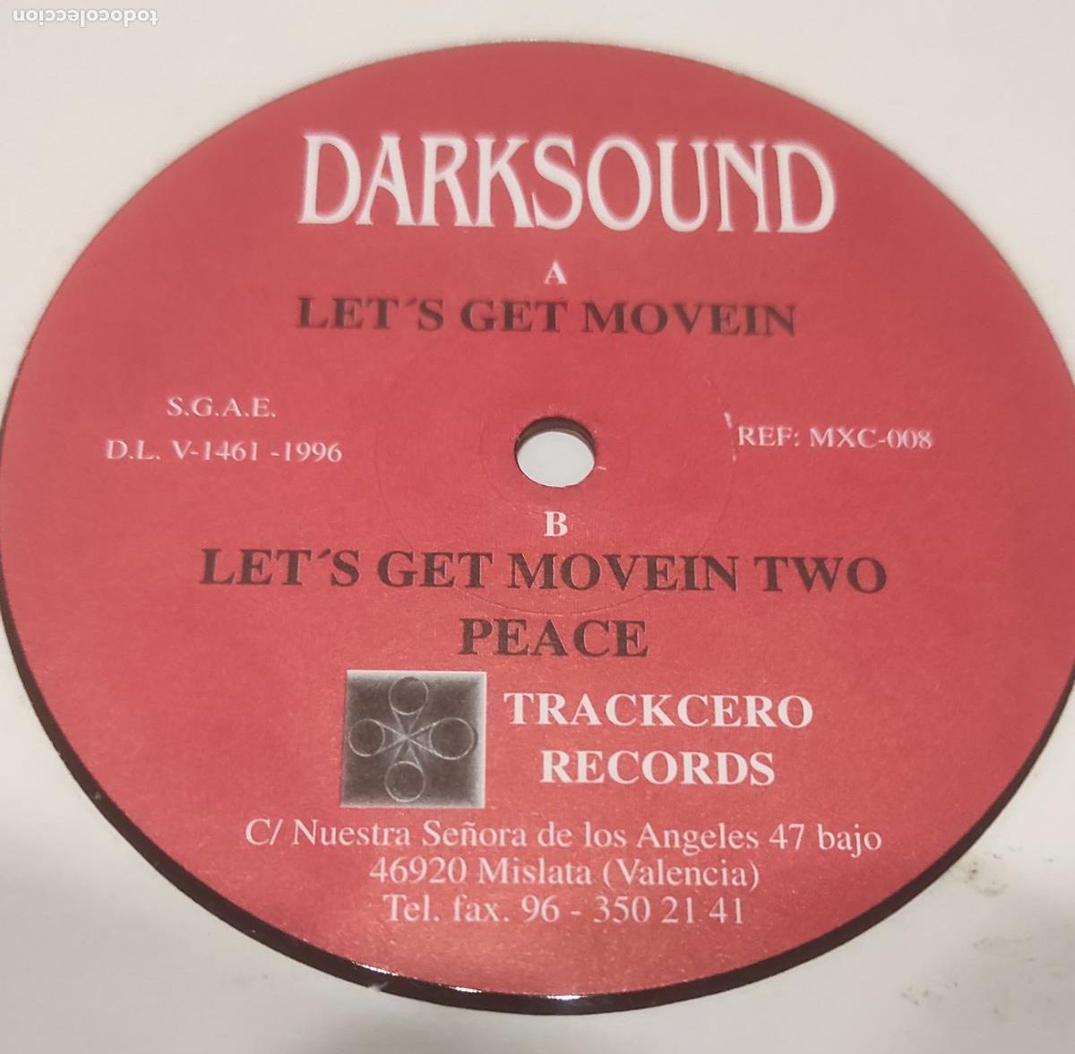 Discos de vinilo: Darksound &ndash; Let's Get Movein-MAXI-ESPA&Ntilde;A-1996-