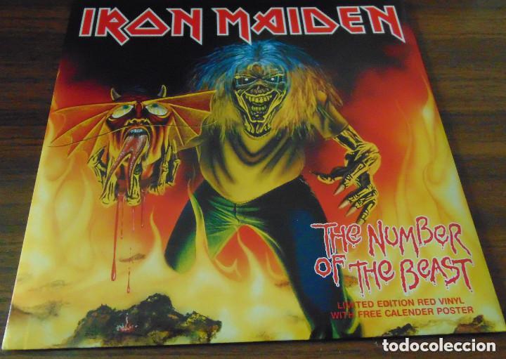 Discos de vinil: Iron Maiden &ndash; The Number Of The Beast - SINGLE 2005 VINILO ROJO CON CALENDARIO - NUEVO