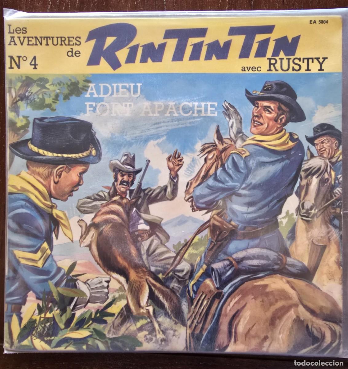 Discos de vinilo: Disco Single.Les Aventures de Rin Tin Tin avec Rusty N&ordm;4.a&ntilde;o 1963