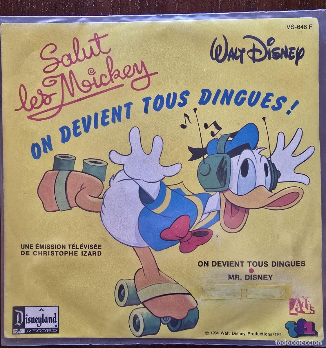 Discos de vinilo: Disco Single.Salut les Mickey.On Devient Tous Dingues.1984 - Foto 1