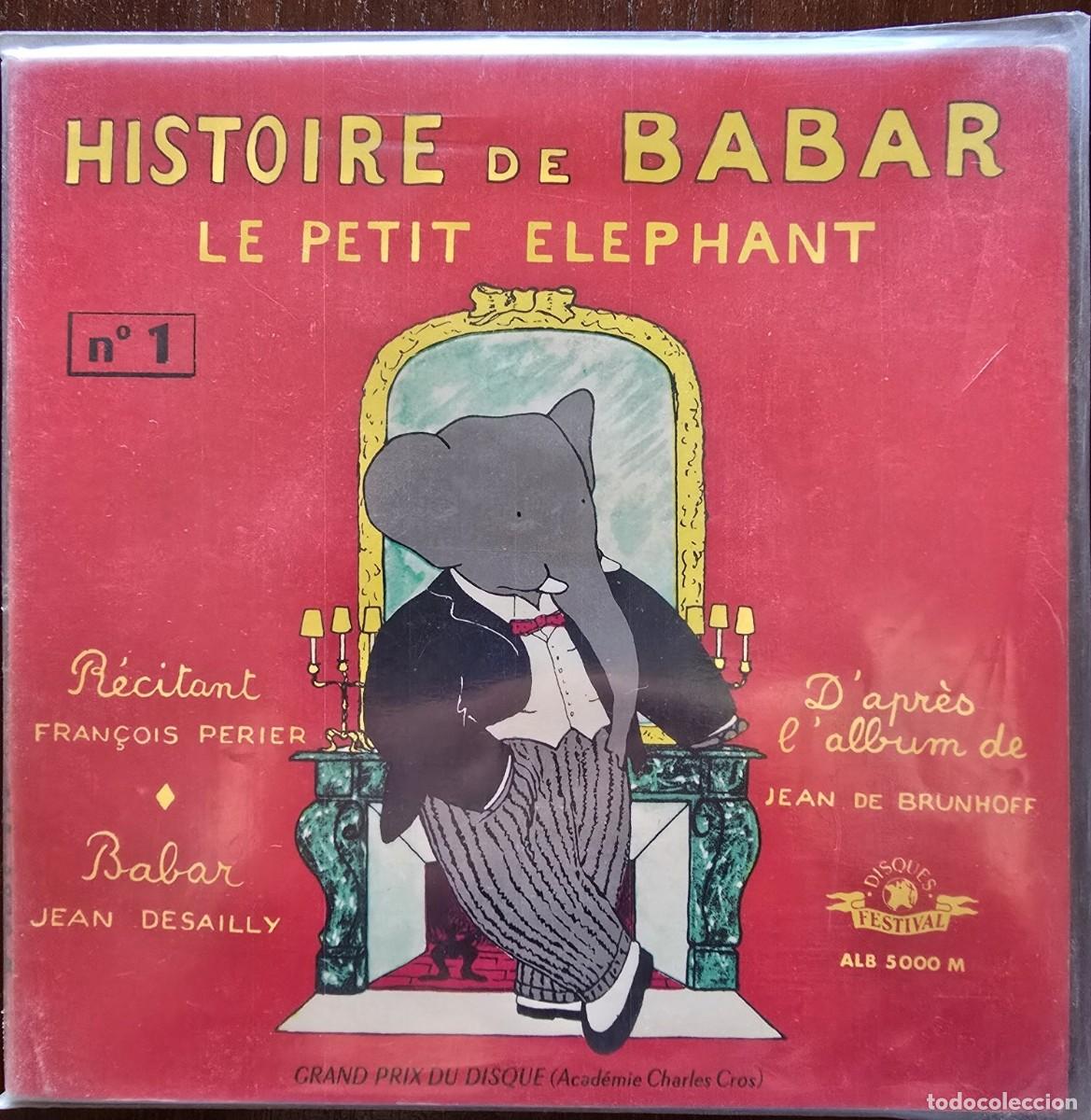 Discos de vinilo: Disco Single.Histoire de Babar N&ordm;1 + Cuento.a&ntilde;o 1957 - Foto 1