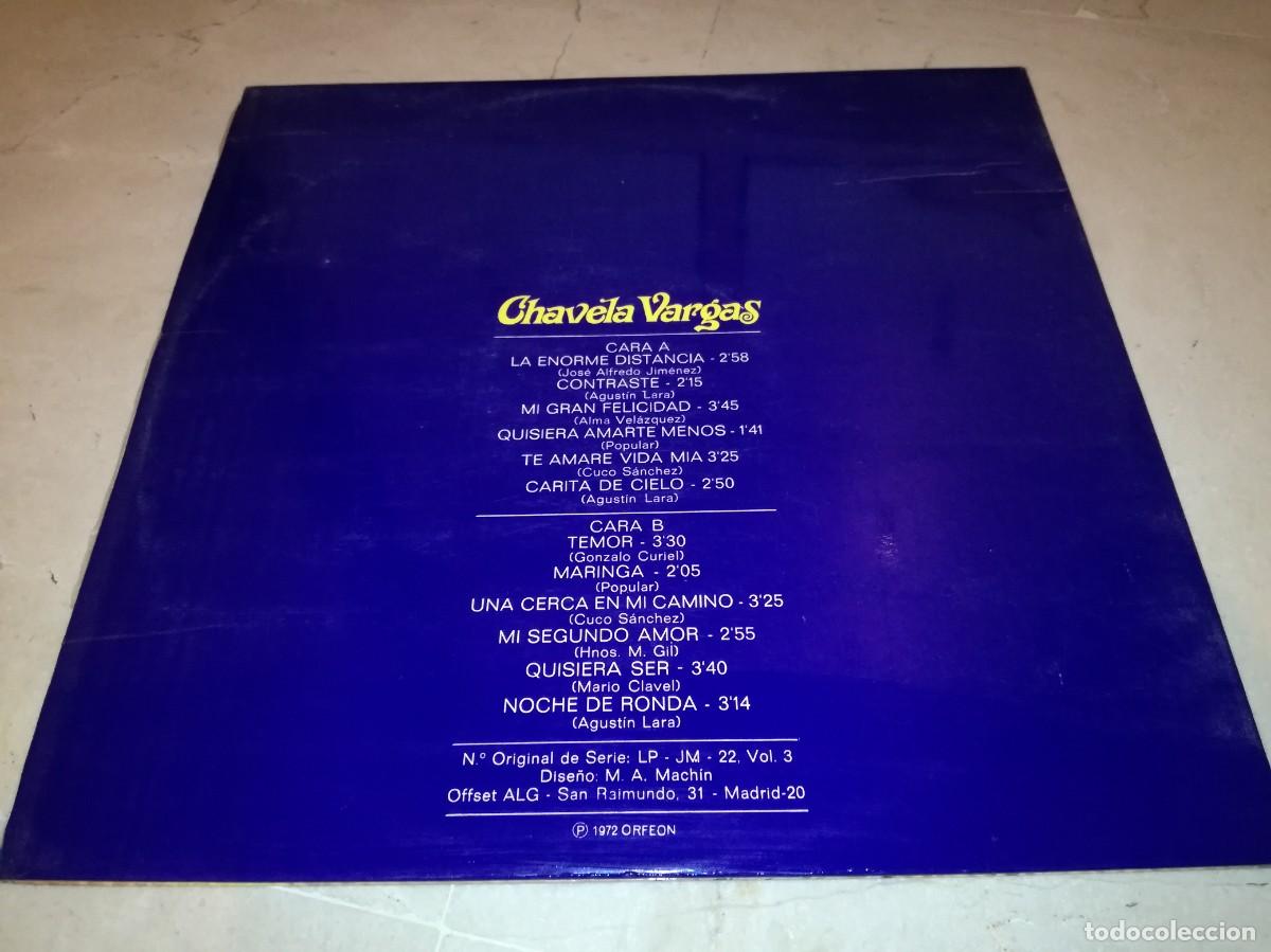 Discos de vinilo: CHAVELA VARGAS-NOCHE DE RONDA-GATEFOLD-ORIGINAL 1972 - Foto 2