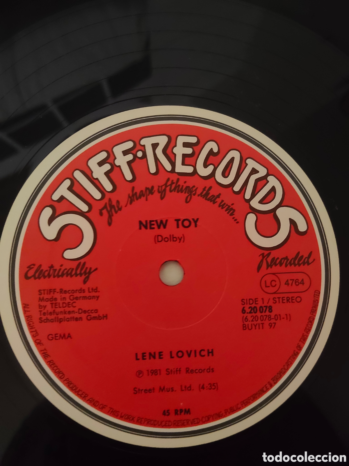 Discos de vinilo: Lene Lovich - Super Sound Single - New Toy - Foto 2