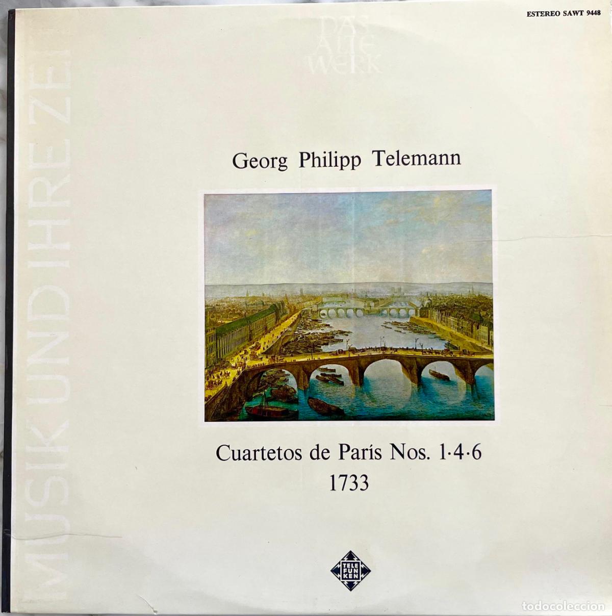 Discos de vinilo: GEORG PHILIPP TELEMANN. CUARTETOS DE PARIS. N&ordm; 1-4-6. 1733. LP ORIGINAL ESPA&Ntilde;A CON LIBRETO 1975