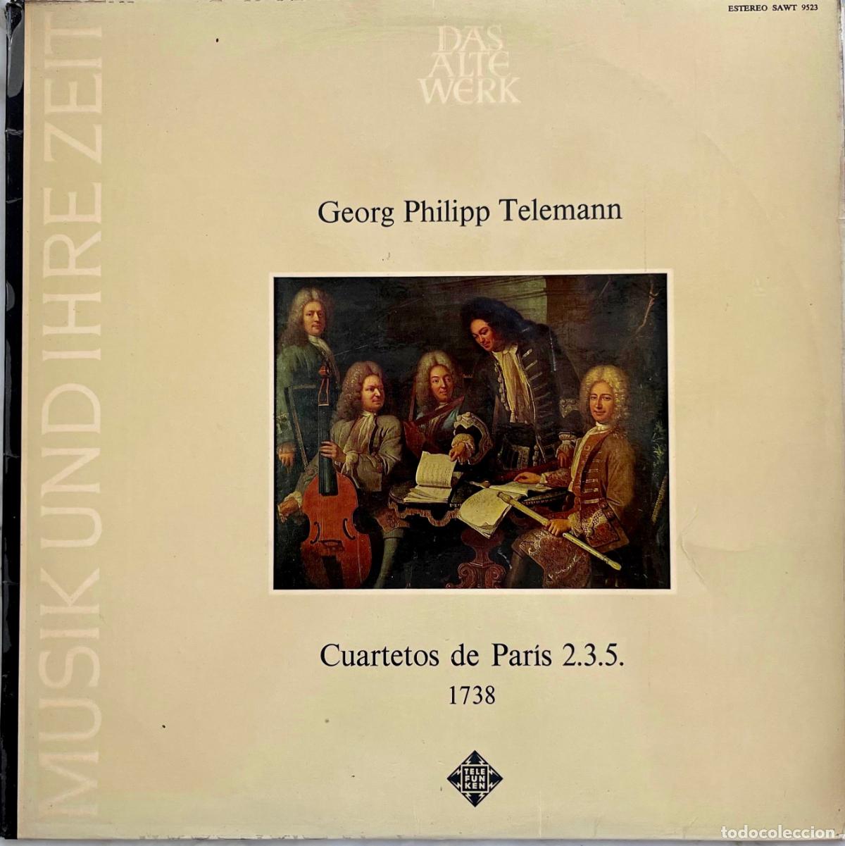 Discos de vinilo: GEORG PHILIPP TELEMANN. CUARTETOS DE PARIS. N&ordm; 1-4-6. 1733. LP ORIGINAL ESPA&Ntilde;A CON LIBRETO 1974