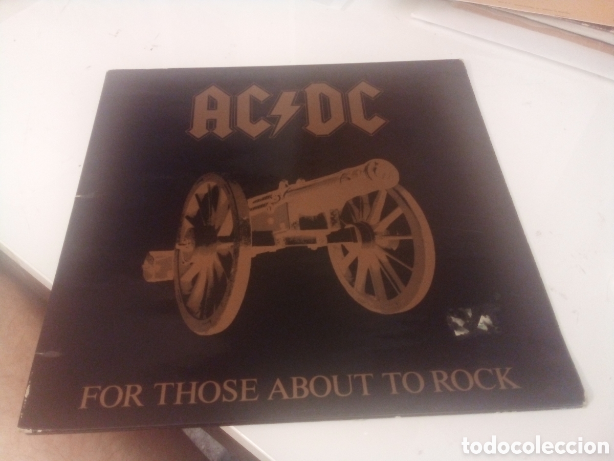 Discos de vinilo: S&Oacute;LO CARPETA AC/DC portadas negras &Uacute;NICO Espa&ntilde;a 1981 Disco no inclu&iacute;do