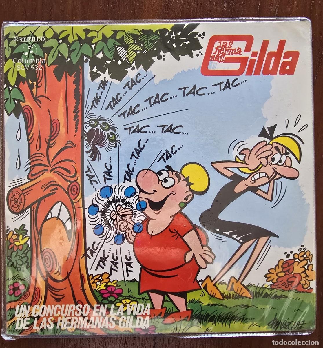 Discos de vinilo: Disco Single.Un Concurso en la Vida de la Hermanas Gilda+Tebeo