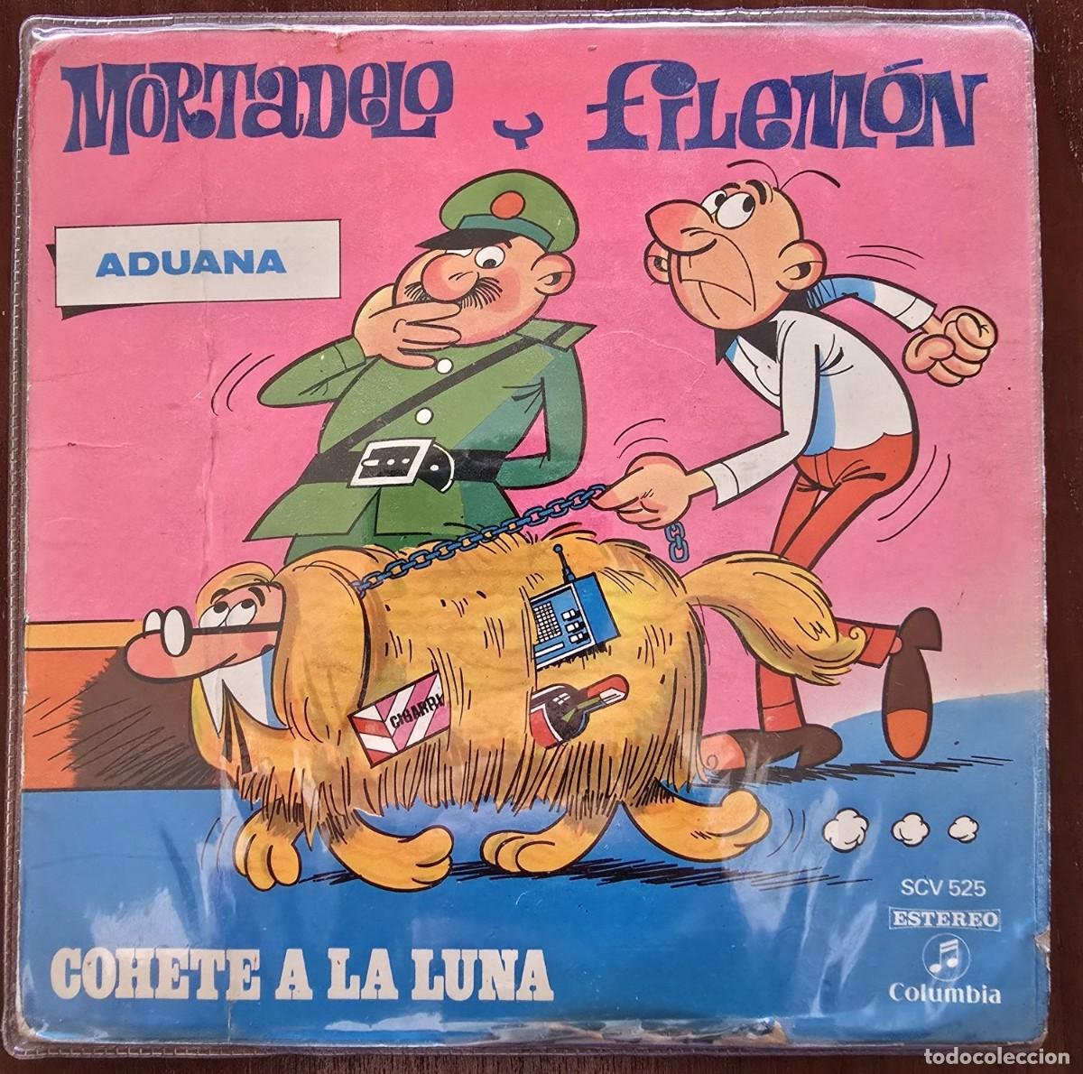 Discos de vinilo: Disco Single.Mortadelo y Filemon.Cohete a la Luna+Tebeo