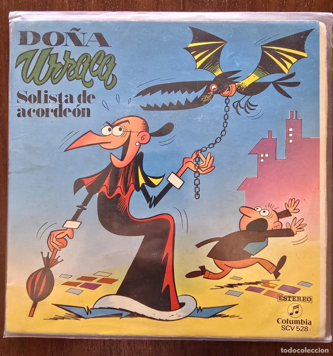 Discos de vinilo: Disco Single.Do&ntilde;a Urraca.Solista de Acordeon+Tebeo