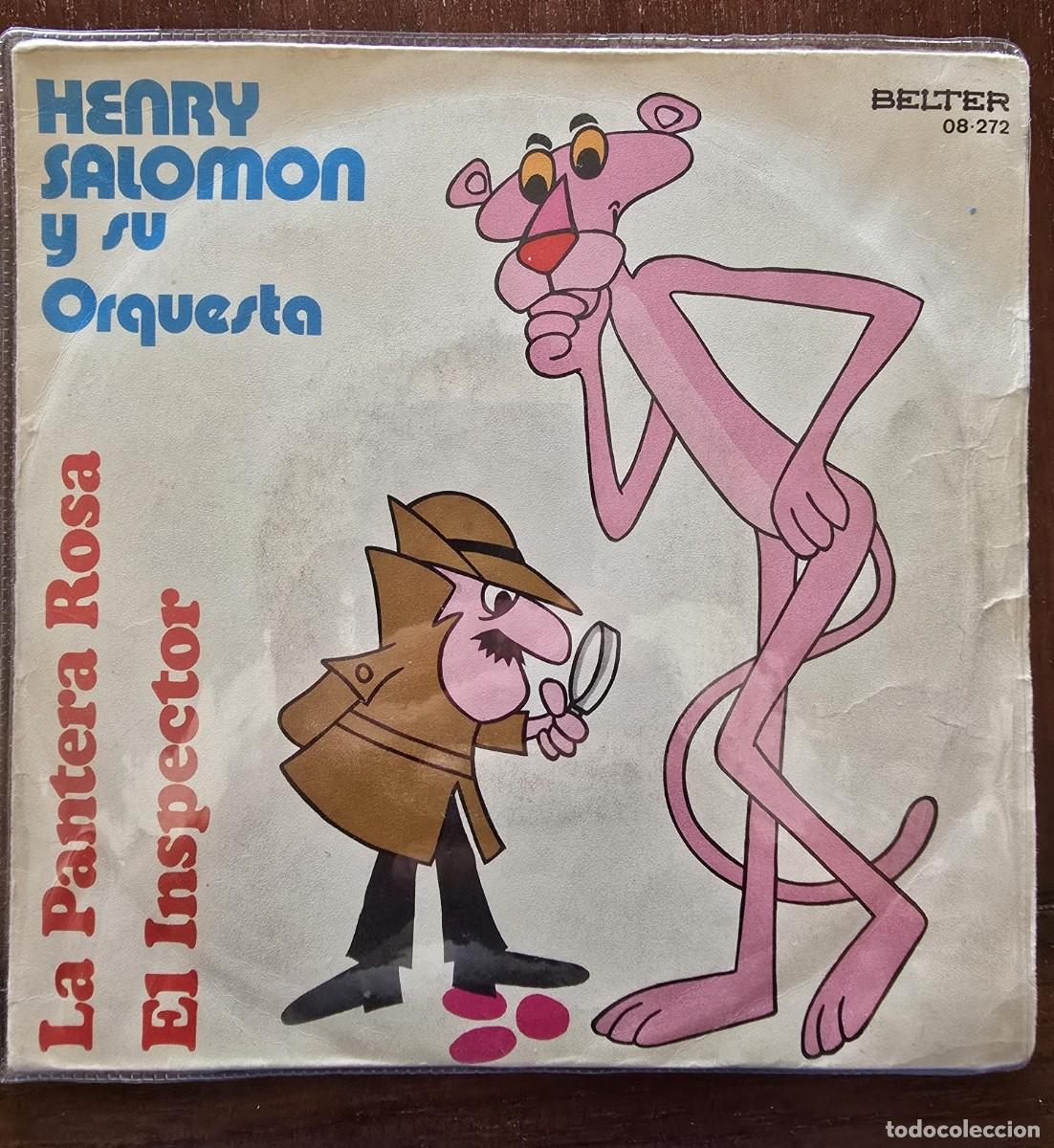 Discos de vinilo: Disco Single.Henry Salomon y su Orquesta.La Pantera Rosa.1973