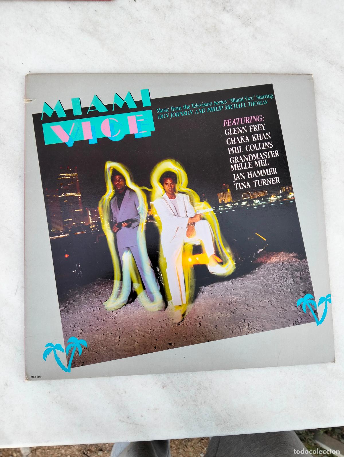 Vinyl-Schallplatten: Miami vice music glenn frey chaka khan phil collins melle mel jan hammer disco de vinilo vintage lp